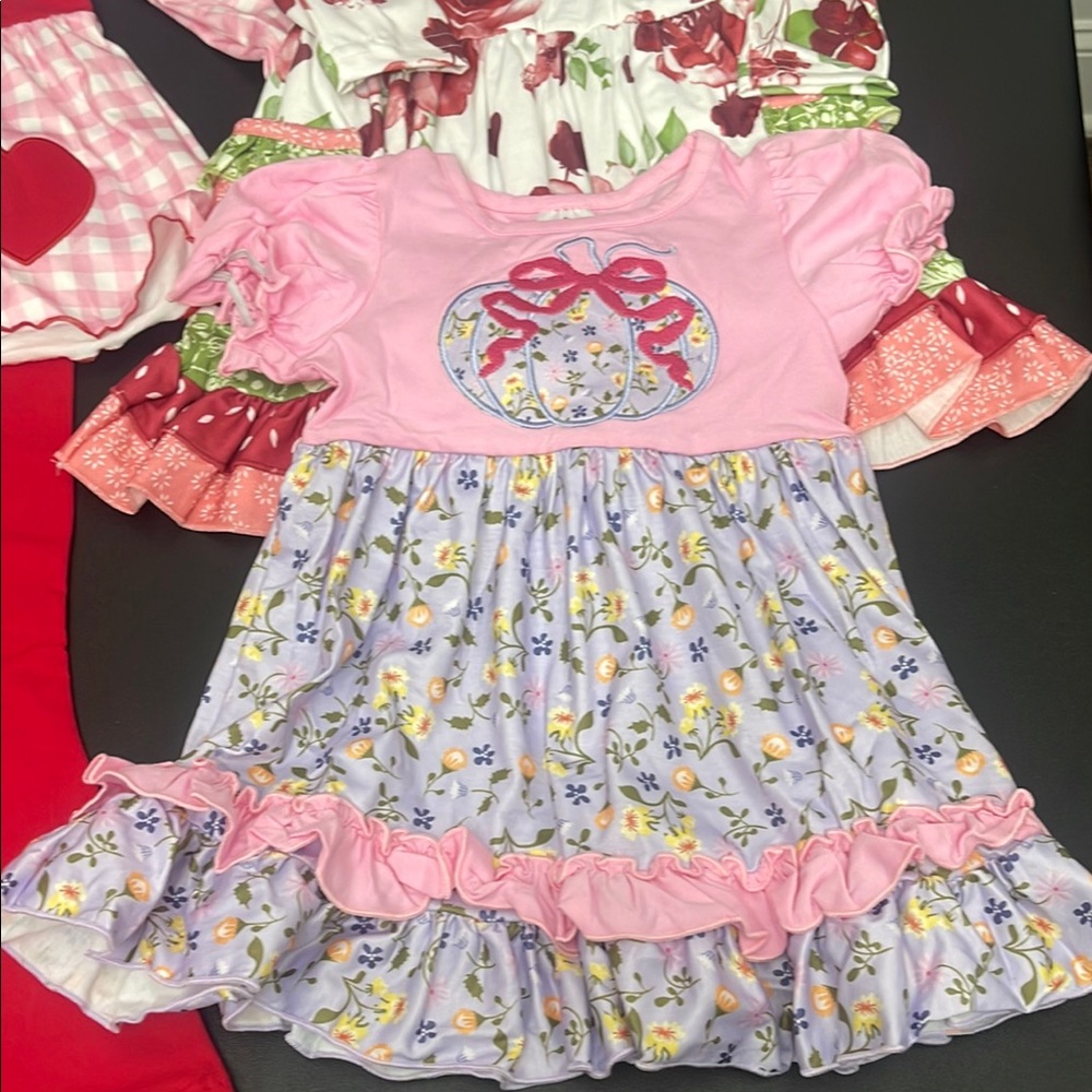 Girls' Pink and Purple Floral Dress sizes 2 and 6 brand new